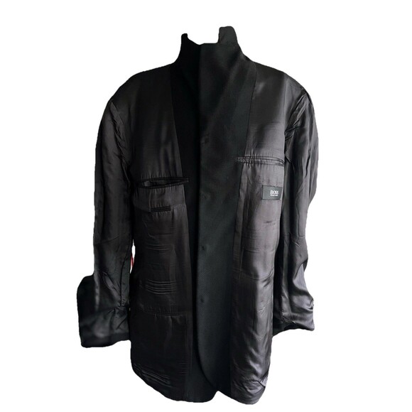 HUGO BOSS Sokrates Men's 42R Blazer Textured Wool Black Sport Jacket Made In USA - Picture 6 of 13